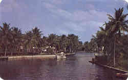 View of New River from Federal Highway Looking East Fort Lauderdale, FL Postcard Postcard