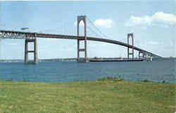 The Newport Bridge Jamestown Rhode Island Postcard Postcard