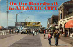 On the Boardwalk in Atlantic City New Jersey Postcard Postcard