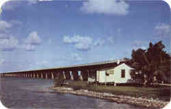 Pigeon Key with Seven Mile Bridge, Between Key West and Mainland Postcard