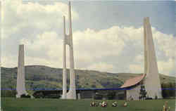 Memorial Chapel Rose Hills Memorial Park Whittier, CA Postcard Postcard