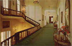 Staircase and hallway of Kingwood Hall, Kingwood Center Mansfield, OH Postcard Postcard