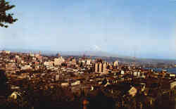 Seattle And Mount Rainier Postcard
