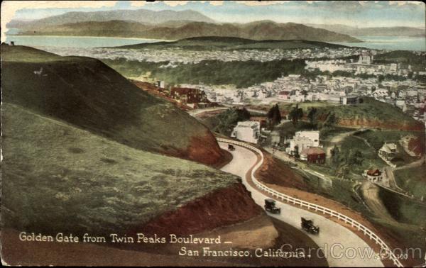 Golden Gate From Twin Peaks Boulevard San Francisco California