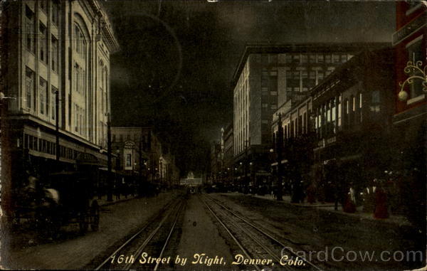 16Th Street By Night Denver Colorado