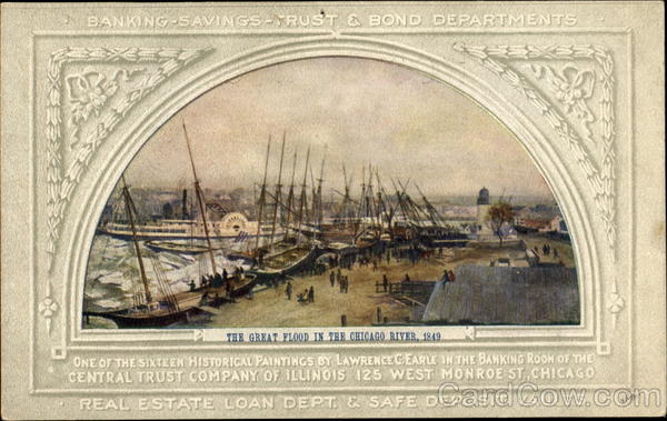 The Great Flood In The Chicago River 1849 Illinois