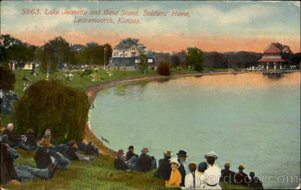 Lake Jeanette And Band Stand, Soldiers Home Leavenworth Kansas