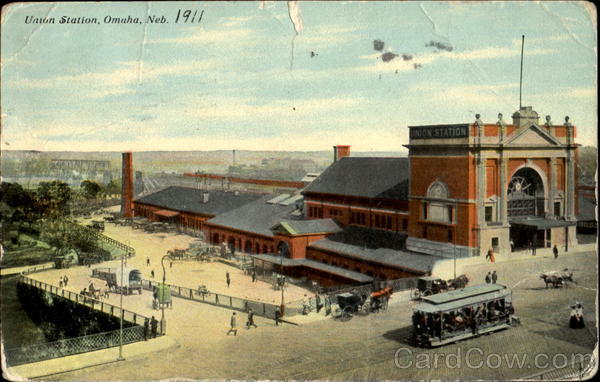 Union Station And Train Omaha Nebraska