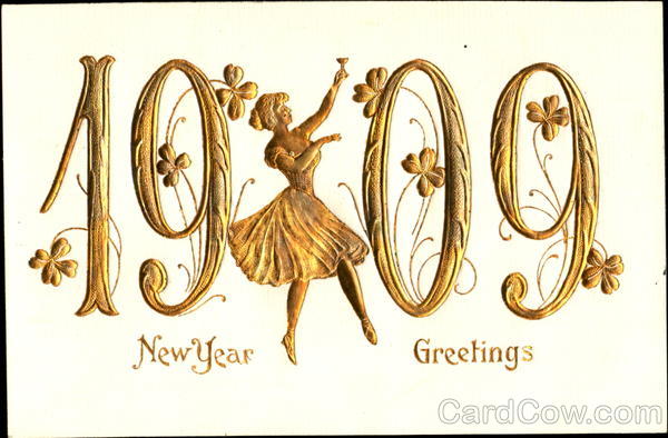 1909 New Year Greetings New Year's