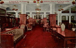 A Portion Of The Women's Waiting Room, Marshall Field & Co.'s Retail Store Postcard