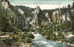 Spearfish Canon On B. And M. Railroad South Dakota Postcard Postcard