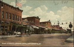 Main Street Looking East Postcard
