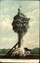 Shooting Oil Well Postcard