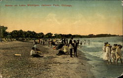 Scene On Lake Michigan, Jackson Park Postcard
