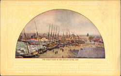 The Great Flood In The Chicago River 1849 Postcard