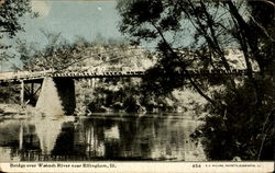 Bridge Over Wabash River Near Effingham Illinois Postcard Postcard