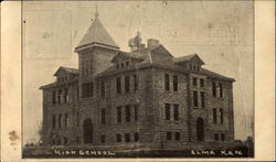 High School Alma, KS Postcard Postcard