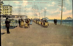 Rolling Chair Parade On The Boardwalk Postcard