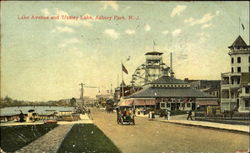 Lake Avenue And Wesley Lake Asbury Park, NJ Postcard Postcard