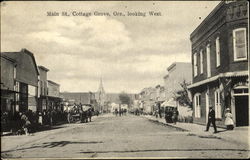 Main Street Cottage Grove, OR Postcard Postcard