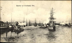 Harbor At Portland Postcard