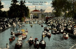 Band Concert Belle Isle Postcard