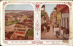 Street Scene In San Juan Postcard