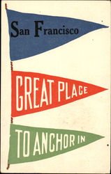 San Francisco Great Place To Anchor In Postcard