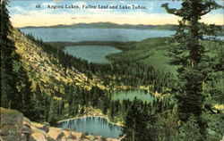 Angora Lakes Lake Tahoe, CA Postcard Postcard