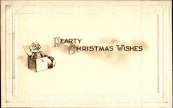 Hearty Christmas Wishes Postcard Postcard