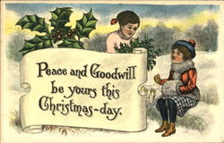 Peace And Goodwill Be Yours This Christmas-Day Postcard