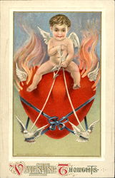 Valentine Thoughts Cupid Postcard Postcard