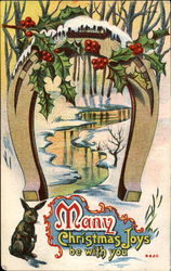 Many Christmas Joys Be With You Postcard