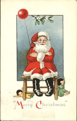 Santa with Balloon Santa Claus Postcard Postcard