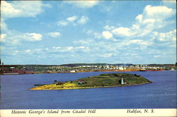 Historic George's Island From Citadel Hill Halifax NS Canada