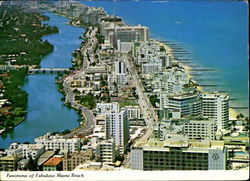 Panorama Of Fabulous Miami Beach Postcard