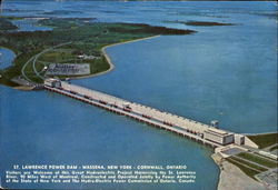 St. Lawrence Power Dam & Niagara Power Project Massena, NY Postcard Postcard