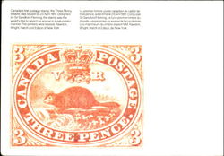 Canada's First Postage Stamp Postcard