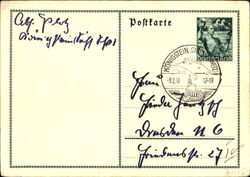 German Postal Card Postcard