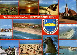 Die Grune Inselim Meer Nnordseebad Juist Postcard