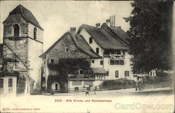 Zug - Alte Kirche und Kanonenhaus Switzerland