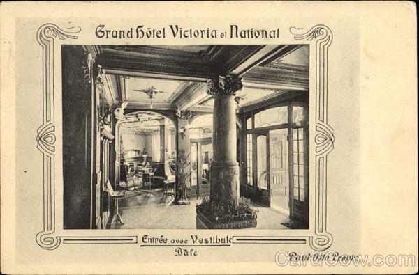 Grand Hotel Victoria et National. Entrée avec Vestibule Basel Switzerland