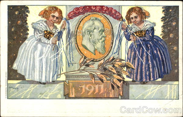 Cermonial Flower laying with two Girls Bayern Germany