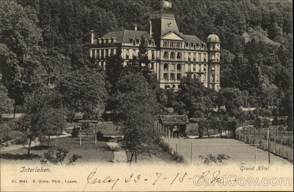 Interlaken. Grand Hotel Bern Switzerland