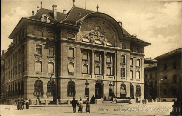 People at National Bank Bern Switzerland
