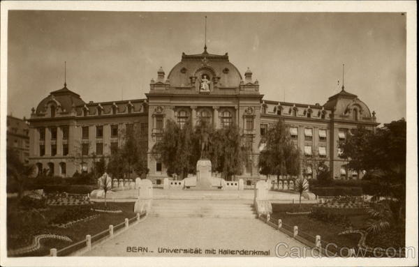 Universitat mit Hallerdenkmal Berne Switzerland