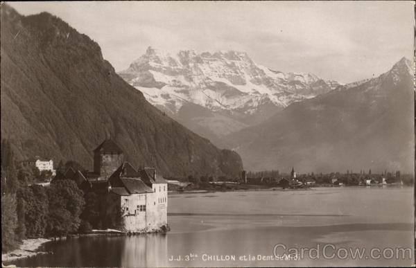 Chillon et la Dent du Midi Scenic Switzerland