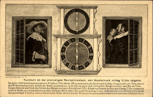 Kunstuhr an der ehemaligen Reichstrinkstube sen Meistertruck mittag 12 Uhr zeigend Scenic Germany