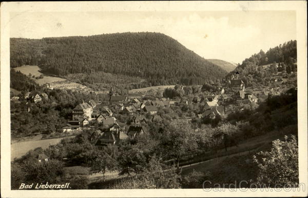 Scene of town and mountain Bad Liebenzell Germany