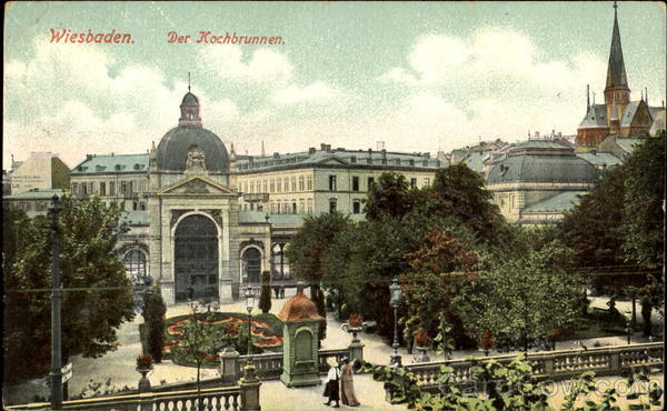 Wiesbaden. The 'Kochbrunnen' (The Hot Spring) Germany